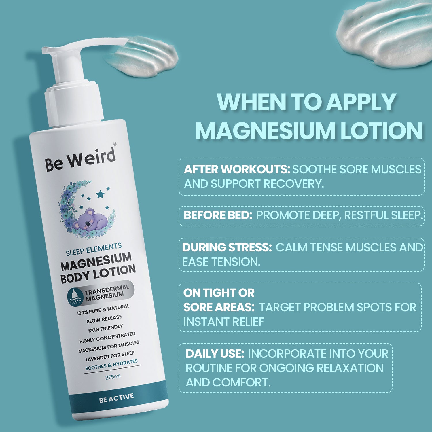 Be Weird Sleep Elements Magnesium Body Lotion